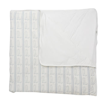 Blue Heart Boot Large Blanket