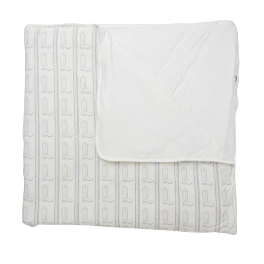 Blue Heart Boot Large Blanket