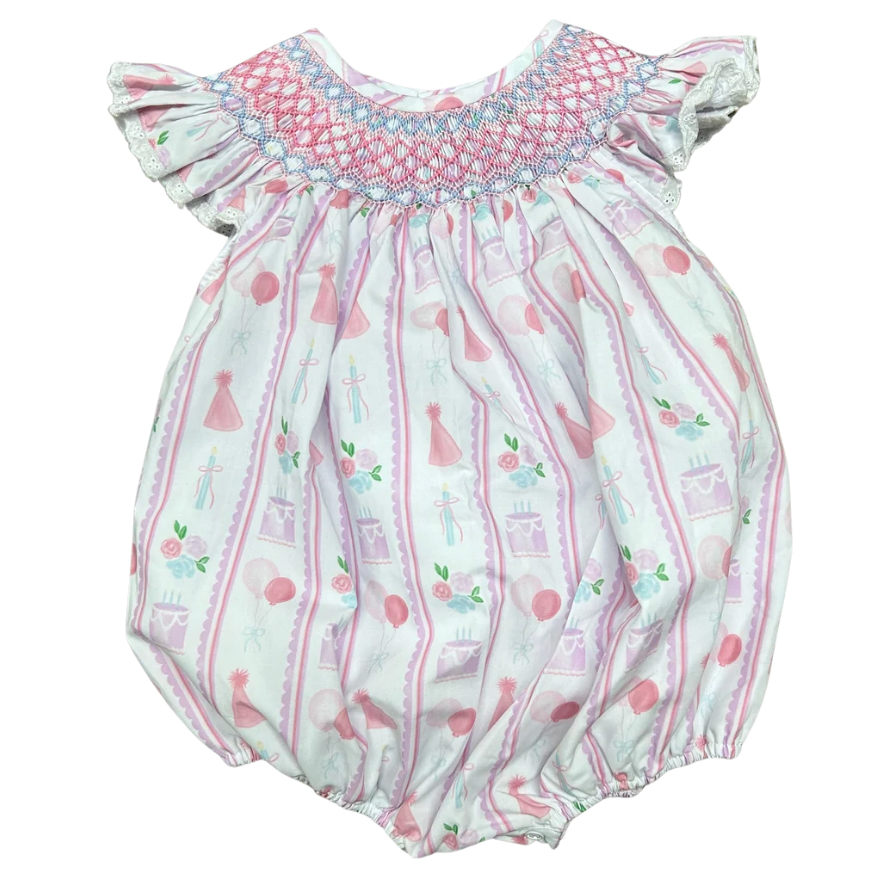 Girls HH 3rd Birthday Smocked Bubble