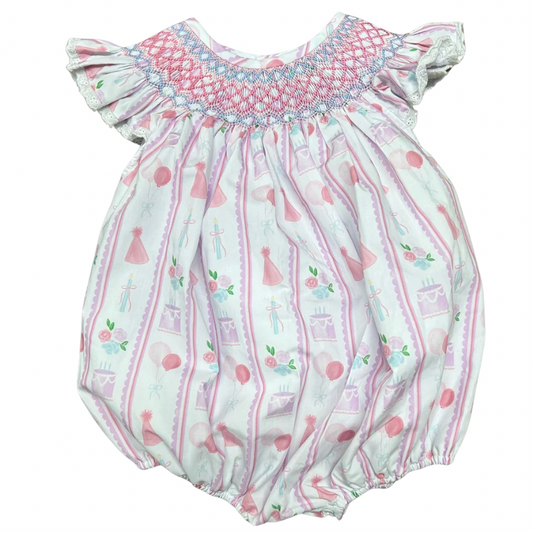 Girls HH 3rd Birthday Smocked Bubble