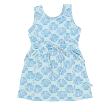 Girls Sleeveless Seashell Skort Dress