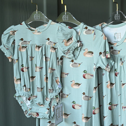 Girls Vintage Duck Bamboo Bubble