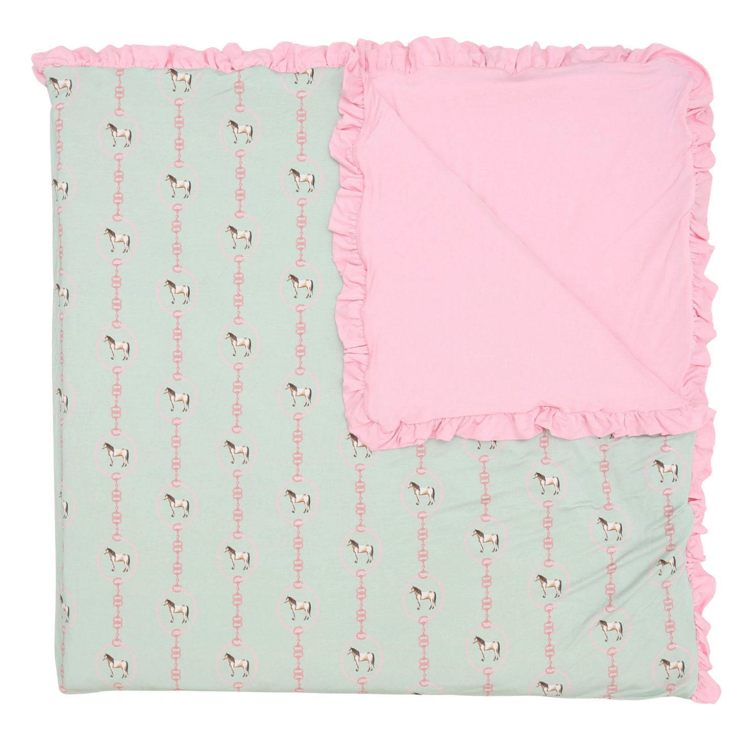 Girls Paloma Roundup Large Blanket with Ruffle