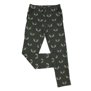 Mens Green Antler Loungewear Pants