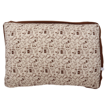 Brown Wild West Throw Pillow & Pillowcase