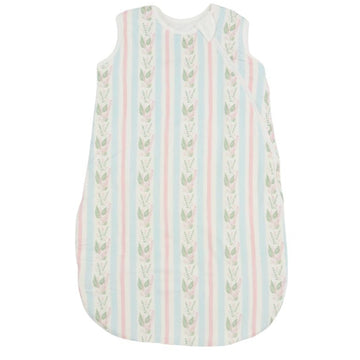 Girls Blue Floral Stripe Sleep Sack