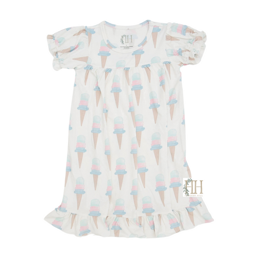 Girls Ice Cream Nightgown