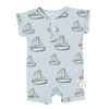 Boys Sailboat Button Romper