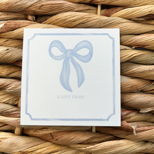 Blue Bow Gift Tags