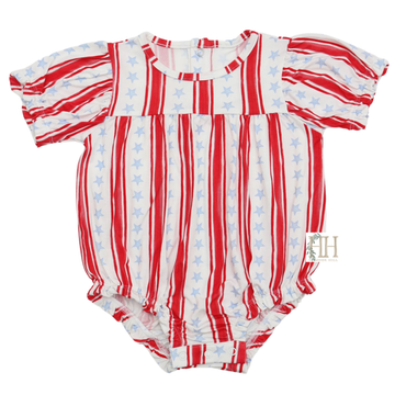 Girls Stars and Stripes Bamboo Bubble