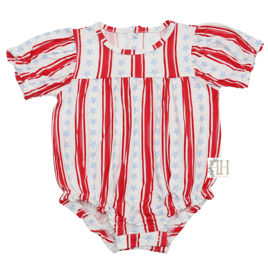 Girls Stars and Stripes Bamboo Bubble