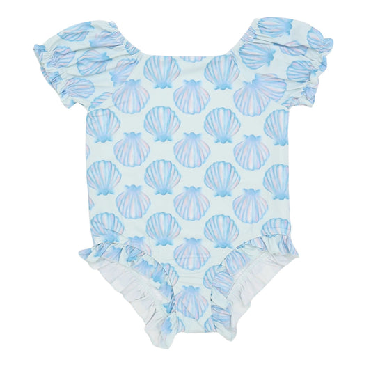 Girls Seashell One Piece Swim