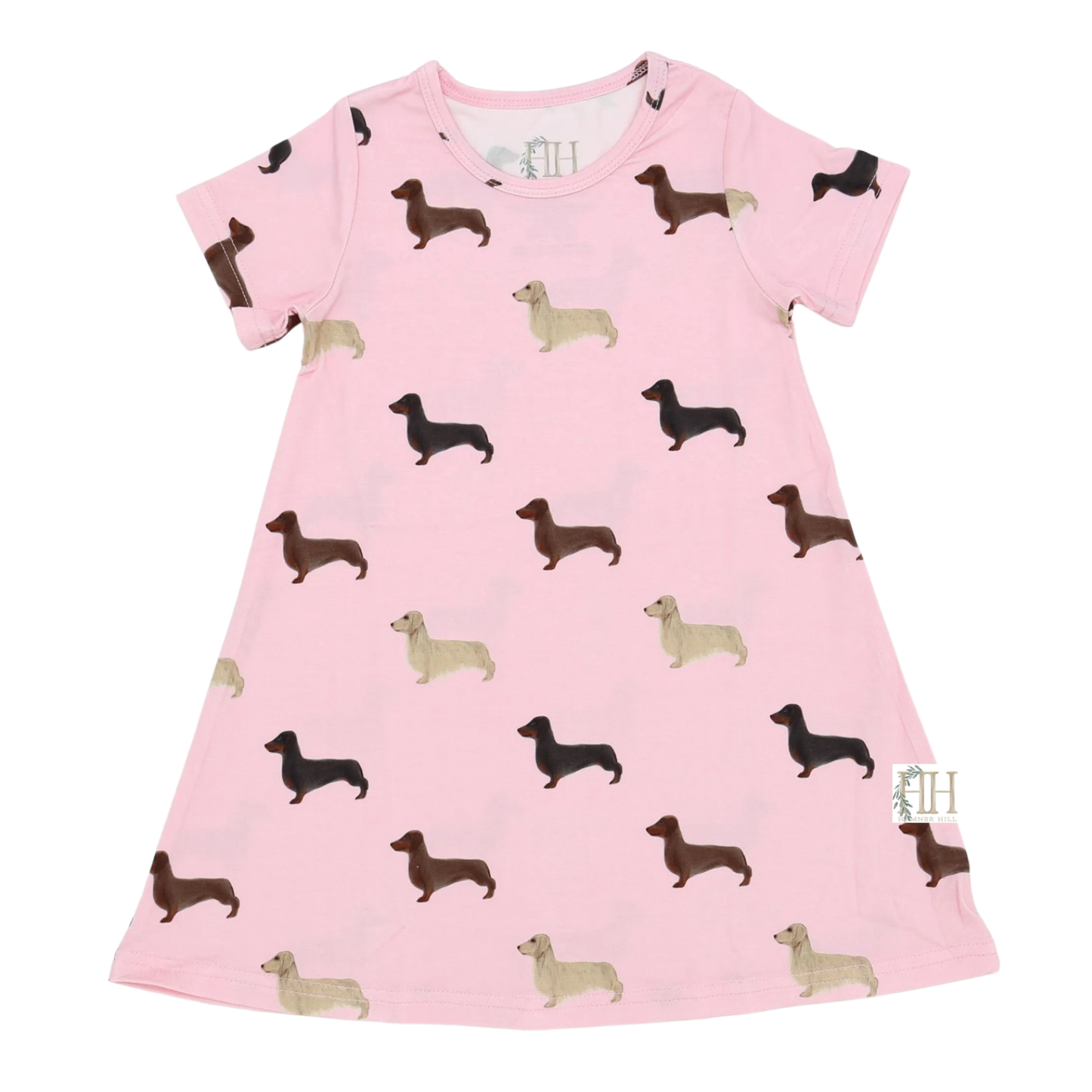 Girls Dachshund Bamboo Dress