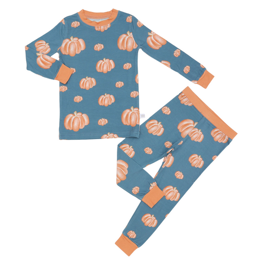 Boys Blue Pumpkin Loungewear Set