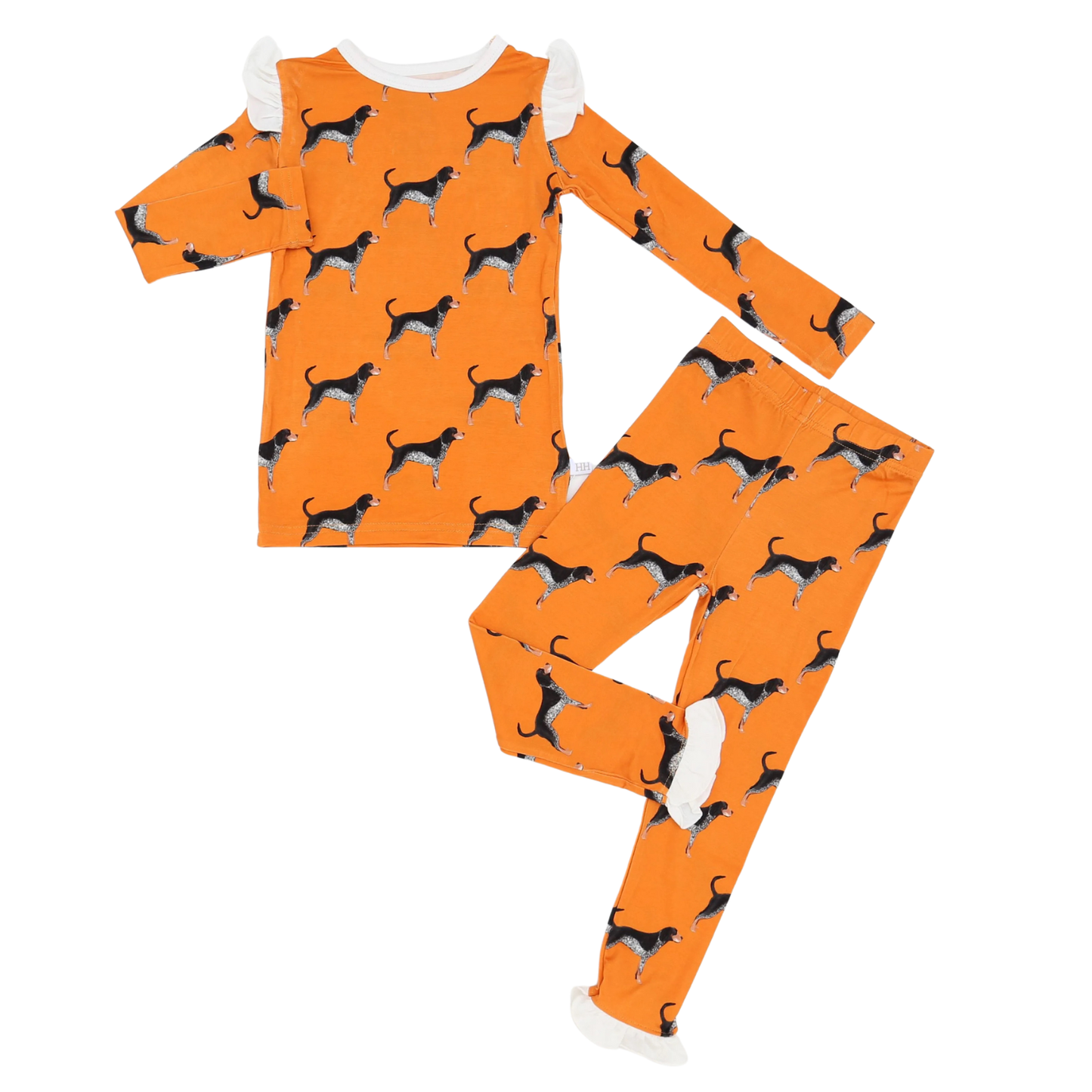 Girls Coonhound Ruffle Loungewear Set