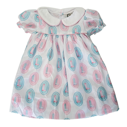 Girls Tulip Two Step Bubble Sleeve Dress