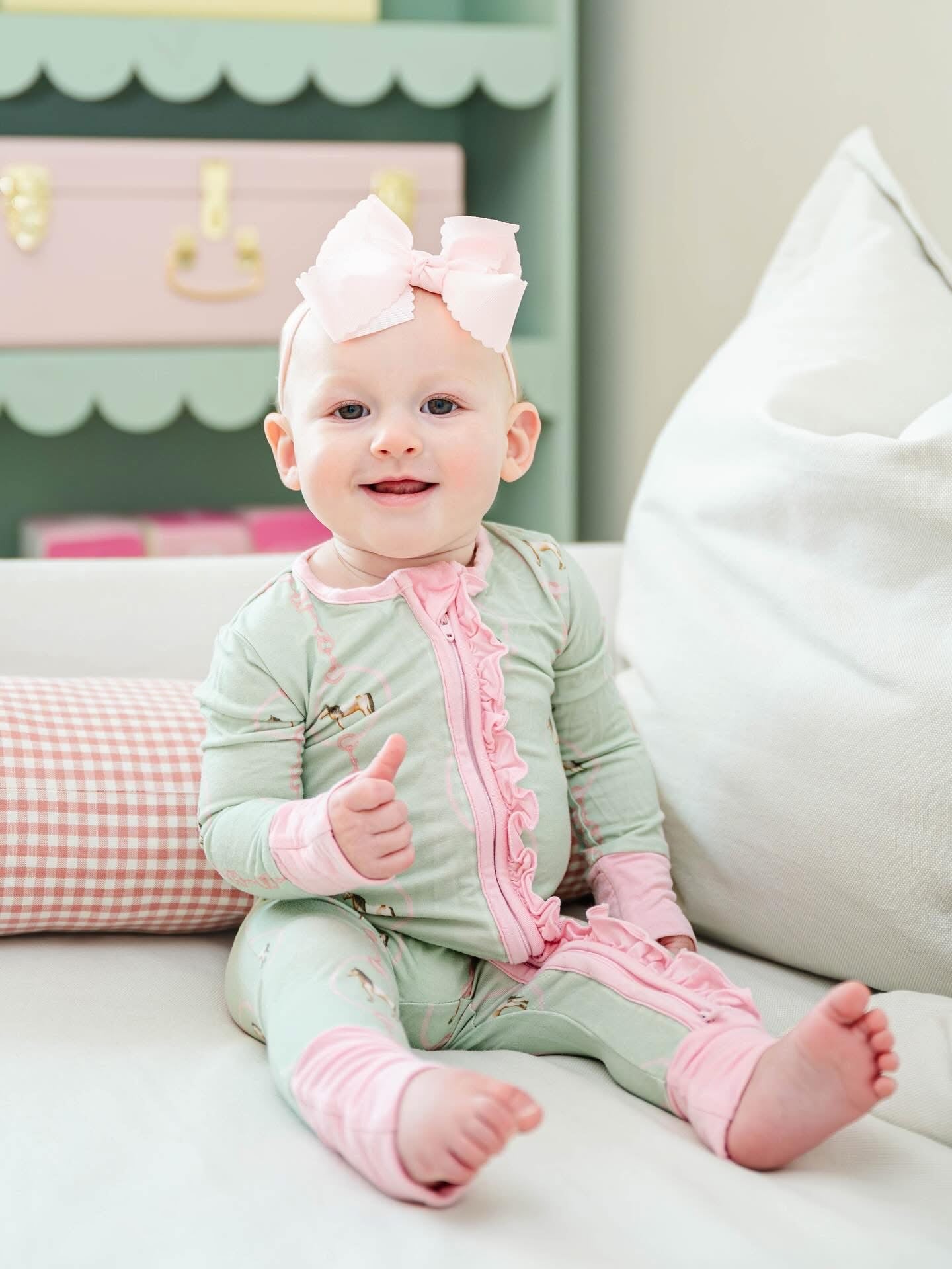 Girls Paloma Roundup Ruffle Double Zipper Romper