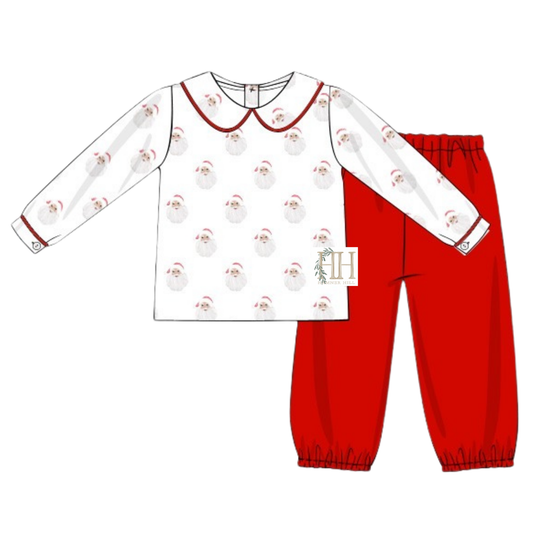 Boys Santa Top and Pants Set