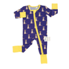Boys Purple Tiger Zipper Romper
