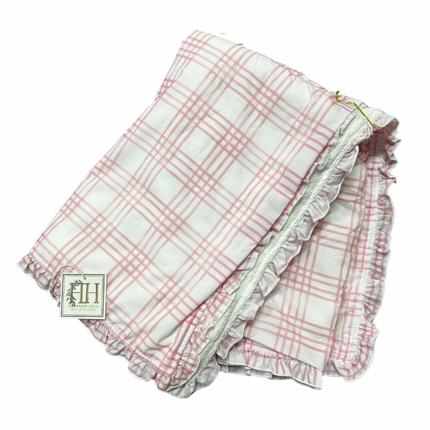 (PRE PURCHASE) Preppy Pink Plaid Beach Towel