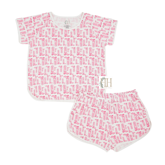 Rodeo Cowgirl Loungewear Shorts Set