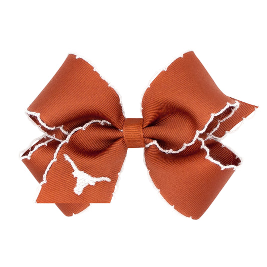 Medium Hair Bow with Moonstitch Edge - Texas