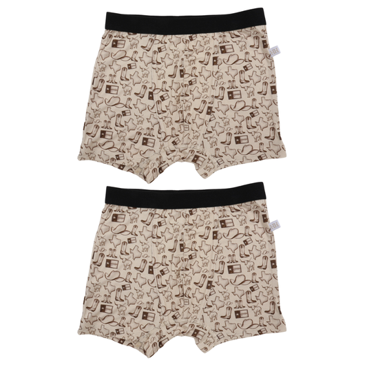 Boys Brown Wild West Underwear (Pack of 2)