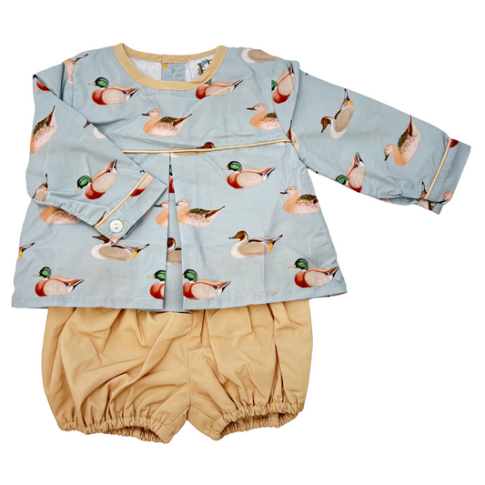 Boys Vintage Ducks Bloomer Short Set