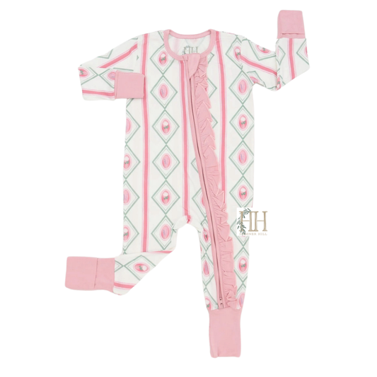 Girls Arizona Ruffle Double Zipper Romper