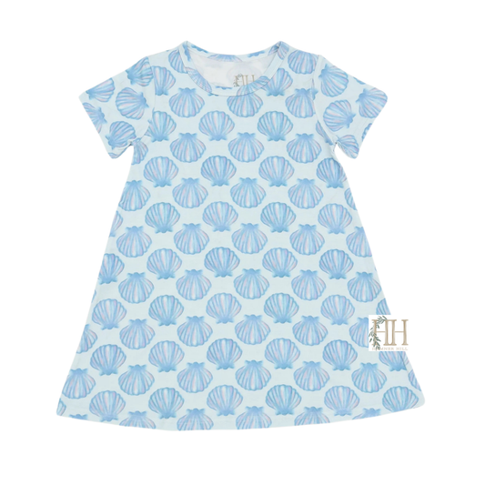 Girls Seashell Bamboo Dress