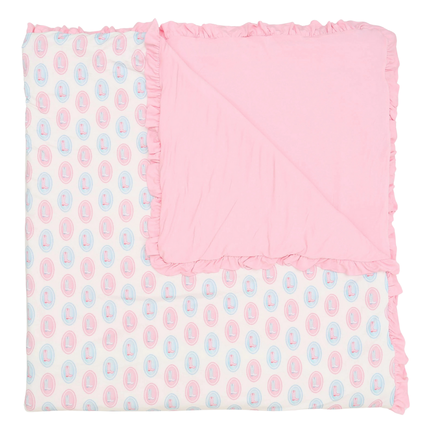 Girls Tulip Two Step Large Blanket with Ruffle