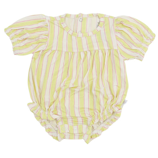 Girls Yellow Stripe Bamboo Bubble