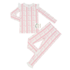 Girls Pink Heart Boot Ruffle Loungewear Set