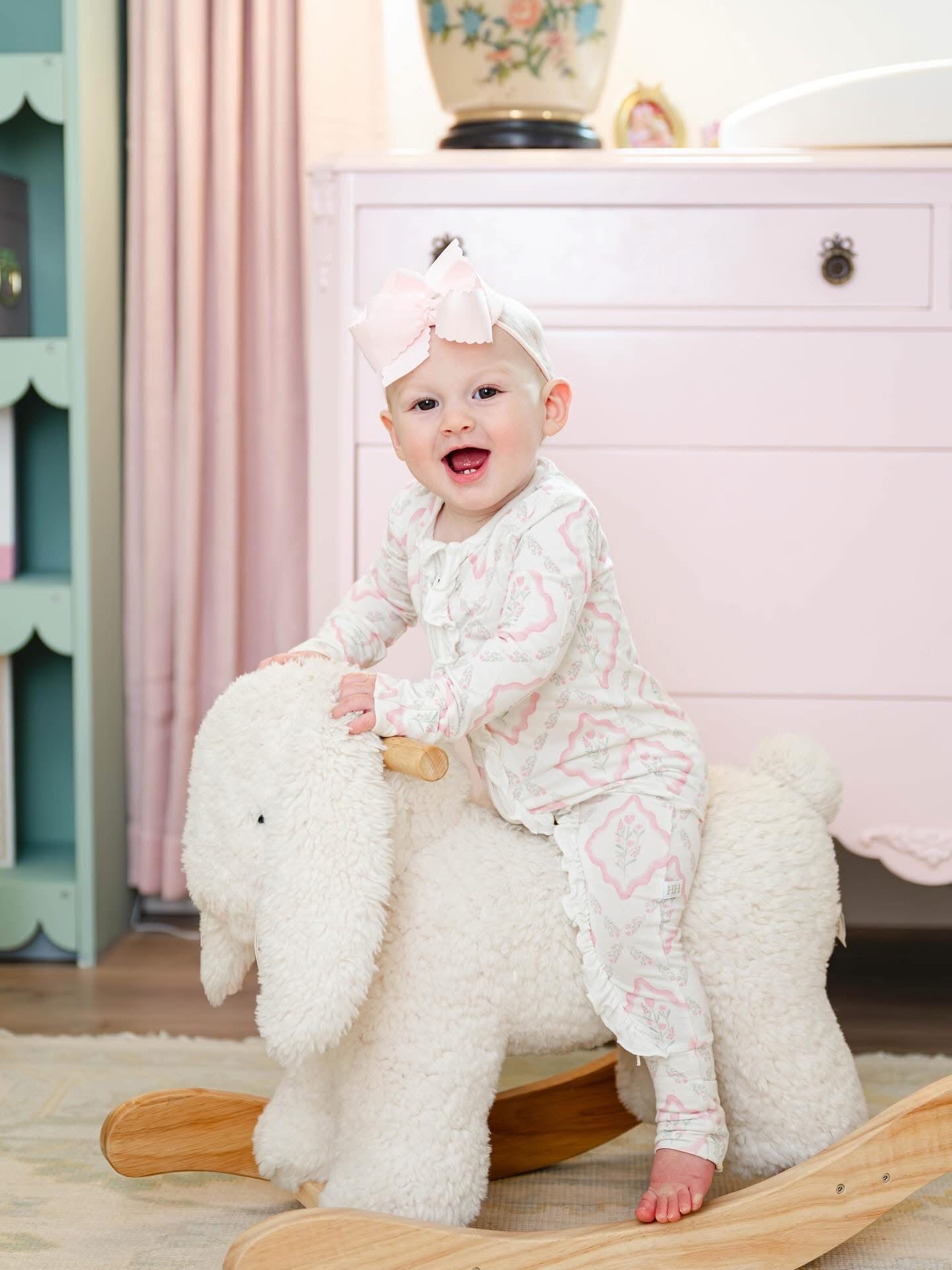 Girls Petite Bloom Ruffle Double Zipper Romper