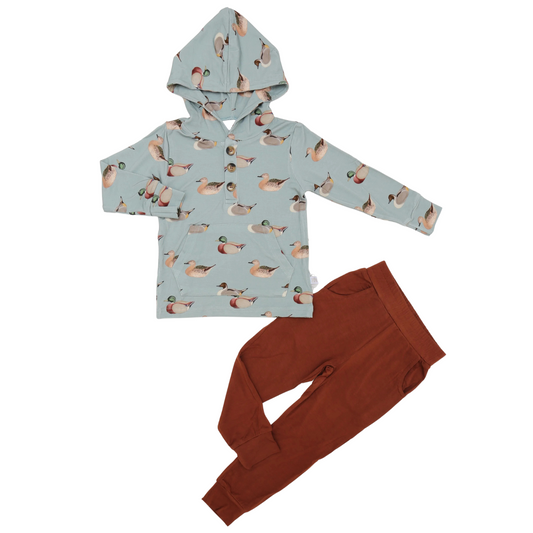 Boys Vintage Duck Hooded Set