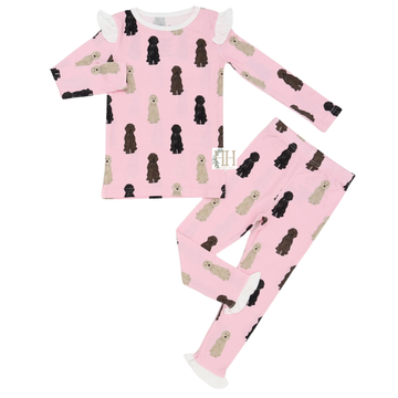 Girls Doodle Ruffle Loungewear Set