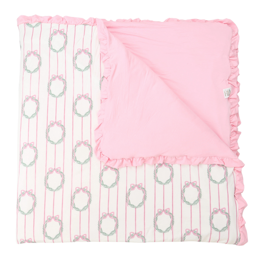 Sugarplum Wreath Large Blanket