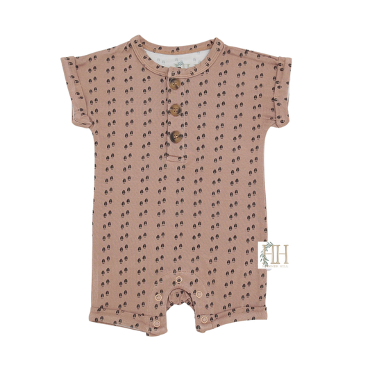 Deer Track Button Romper