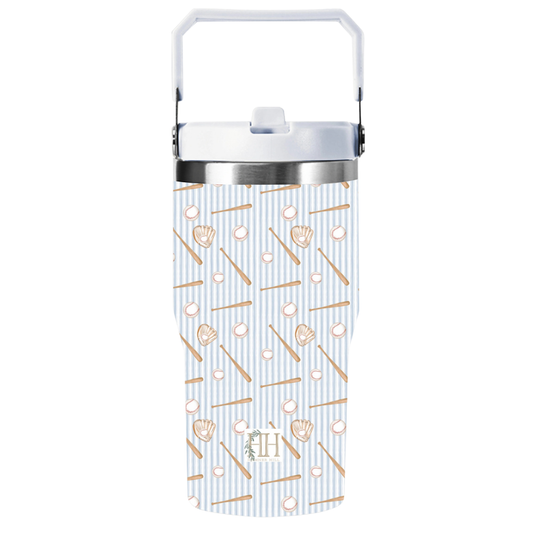 Baseball Straw Cup