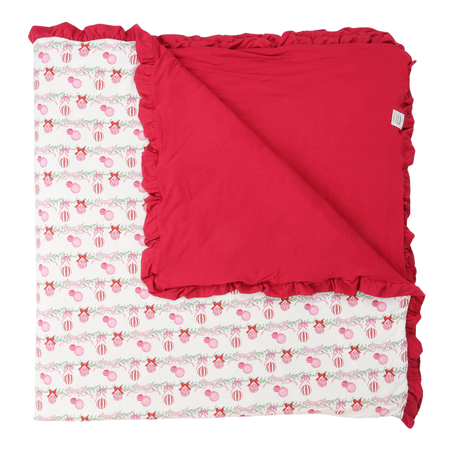 Pinkmas Joy Ornaments Large Blanket