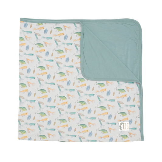 Gone Fishing Stroller Blanket