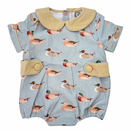 Boys Vintage Ducks Collared Bubble