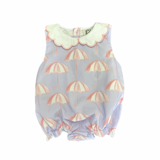 Girls Umbrella Scalloped Collar Bubble
