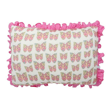 Butterfly Ruffle Throw Pillow & Pillowcase