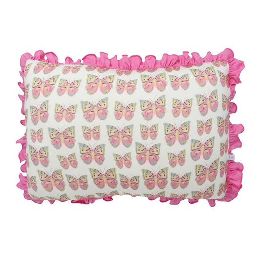 Butterfly Ruffle Throw Pillow & Pillowcase