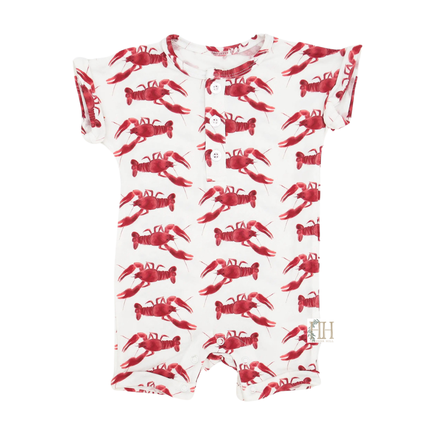 Crawfish Button Romper