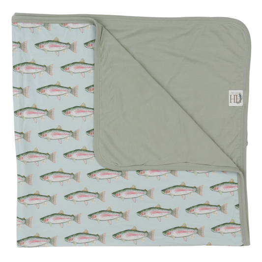 Trout Stroller Blanket