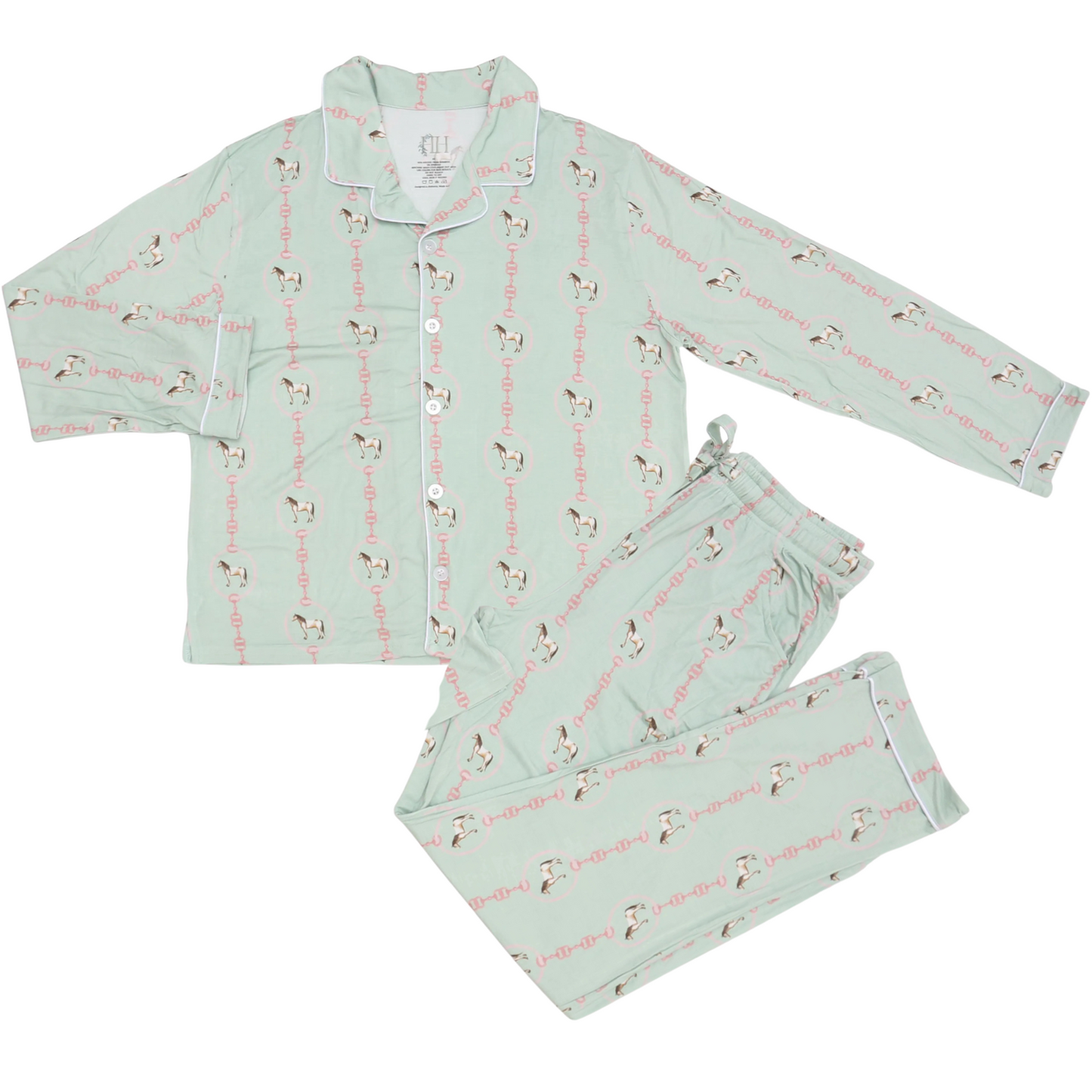 Womens Paloma Roundup LS Button Down Bamboo Loungewear Set