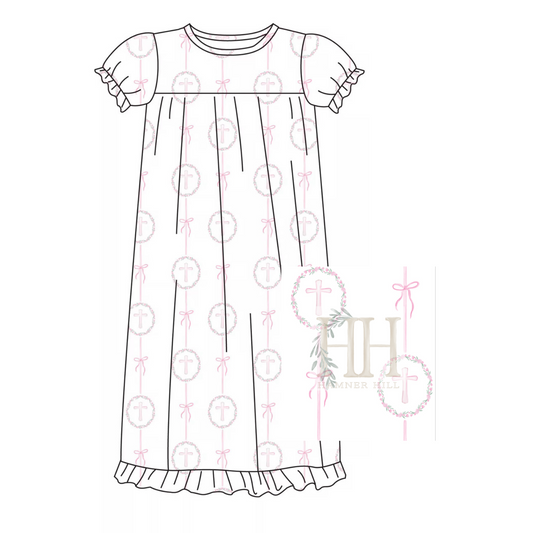 (PRE PURCHASE) Pink Cross Nightgown