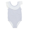 Girls Purple Poppy Flutter Sleeve One Piece